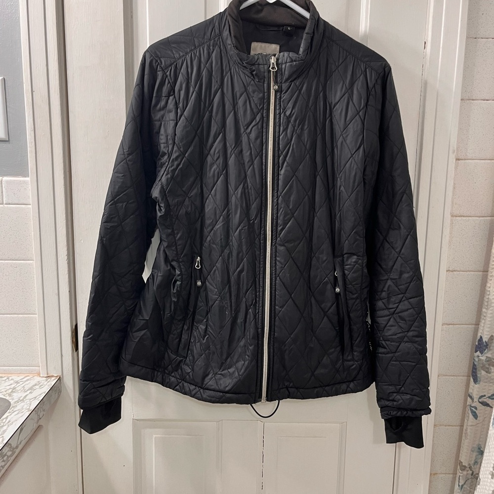 Harley Davidson Women’s Black Quilted Full Zip Diamond Jacket LG